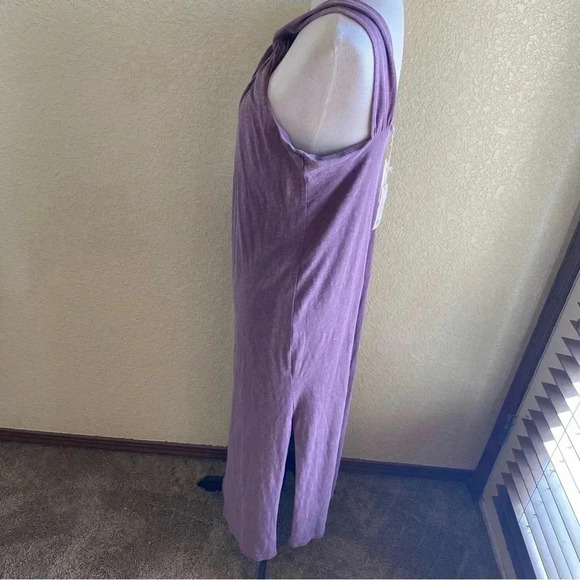 Sundry Anthropologie Midi-Maxi Dress Muted Purple Twist Front Sleeveless: XL (4) - Picture 7 of 14